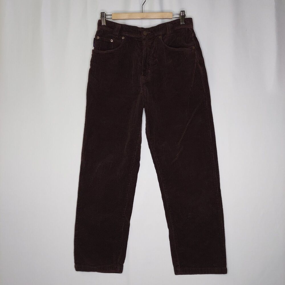 Karen‎ Kane Vtg Corduroy Pants Women 10 Brown High Rise Straight 90s Grunge